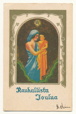 Vanha jouluinen taittokortti