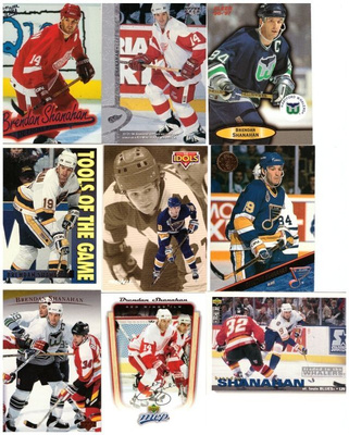 9 x BRENDAN SHANAHAN Whalers, Red Wings, St. Louis Blues