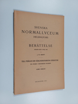 Albin Simolin ym. : Svenska normallyceum Helsingfors : Be...