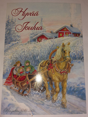 Marjaliisa Pitkärannan kuvittama joulukortti