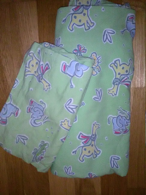 Junior PUSSILAKANA + TYYNYLIINA vihreä eläinkuviolliset