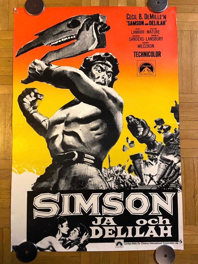 Vanha elokuvajuliste: Simson ja Delilah