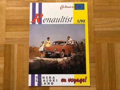 Lehti Renaultist 1/92. Esite Renault