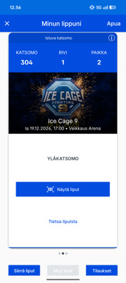 Ice Cage 9 -lippu