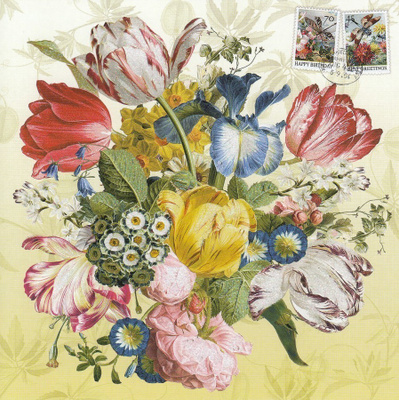 Barbara Behr: Tulppaanit (neliökortti)