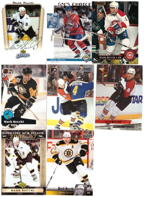 8 x MARK RECCHI Canadiens, Flyers, Bruins