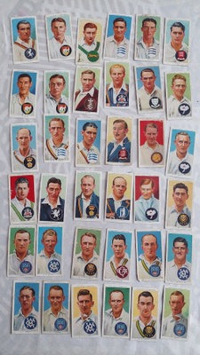 Cricketers 1938 - 36 tupakkakorttia