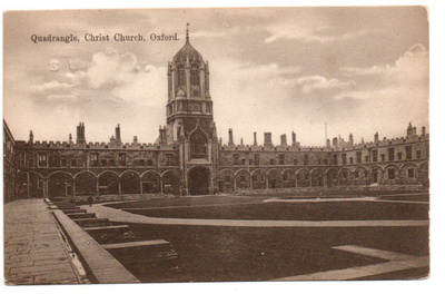 Vanha kortti, Englanti, Oxford, vuodelta 1910