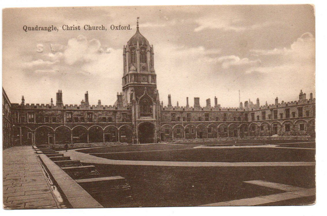 Vanha kortti, Englanti, Oxford, vuodelta 1910