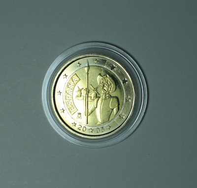 2005 ESPANJA 2 euro Juhlaraha Don Quijote