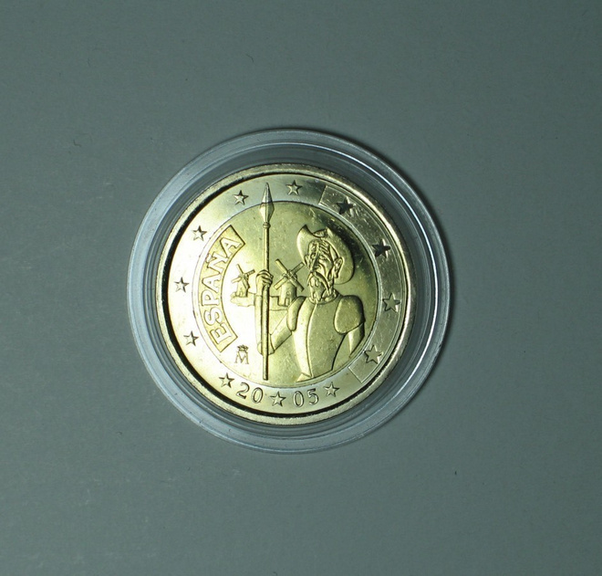 2005 ESPANJA 2 euro Juhlaraha Don Quijote