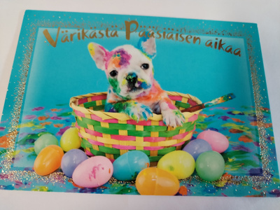 Pääsiäis kortti,kulkematon.