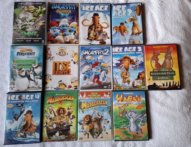 Lasten elokuvapaketti DVD 13 kpl.