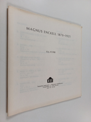 Magnus Enckell : Magnus Enckell 1870-1925 : 10.6.-4.9.198...