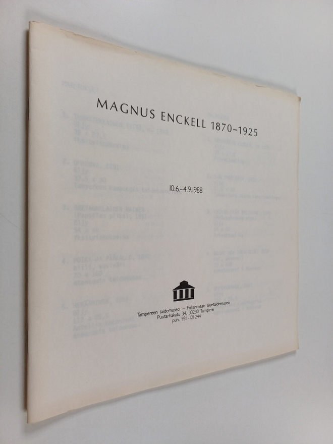 Magnus Enckell : Magnus Enckell 1870-1925 : 10.6.-4.9.198...