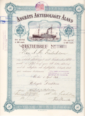 OKK 1916 Laivayhtiö Ångbäts Åland Ab, Turku