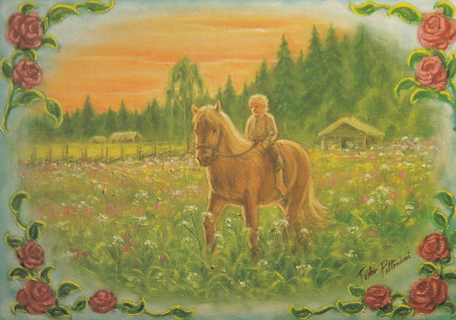 TERHO PELTONIEMI - POIKA RATSASTAA HEVOSELLA