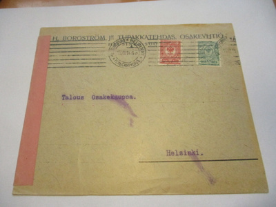 1914 Borgströmin Tupakkatehdas Hki liuskasens paikalliskuori