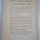 Kalevalaseuran vuosikirja 40 - pikkukuva 2