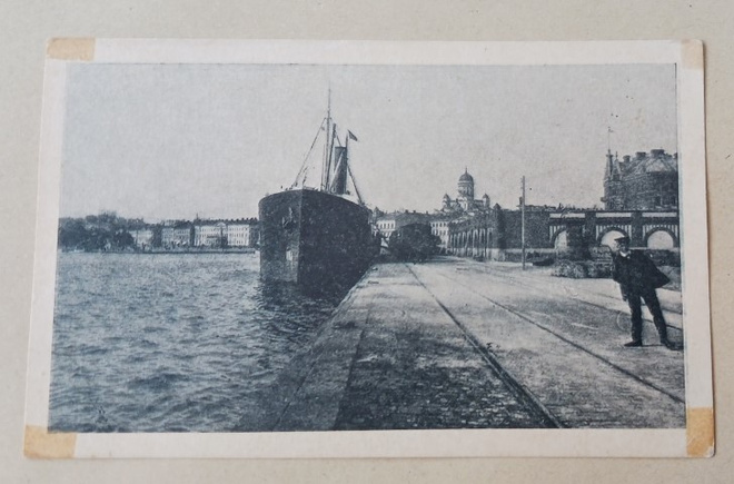 Helsinki, Katajanokka, laiva, junavaunu, SMY, ei p.