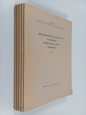 V. (toim.) Kiparsky ym. : Neuvostoliittoinstituutin vuosi...