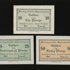 Saksa Notgeld 10, 25, 50 Pfg, Thannhausen - pikkukuva 1