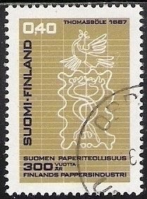 1967 Suomen paperiteollisuus 300 vuotta leimattu LaPe 628