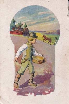 Kylväjä , kyntäjä, hevonen, Wanha kortti b598