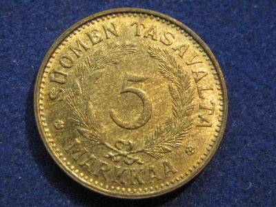 5 markkaa 1950