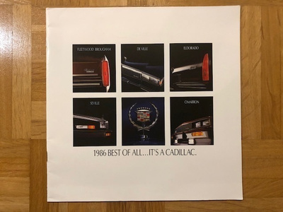 Esite Cadillac mallisto 1986