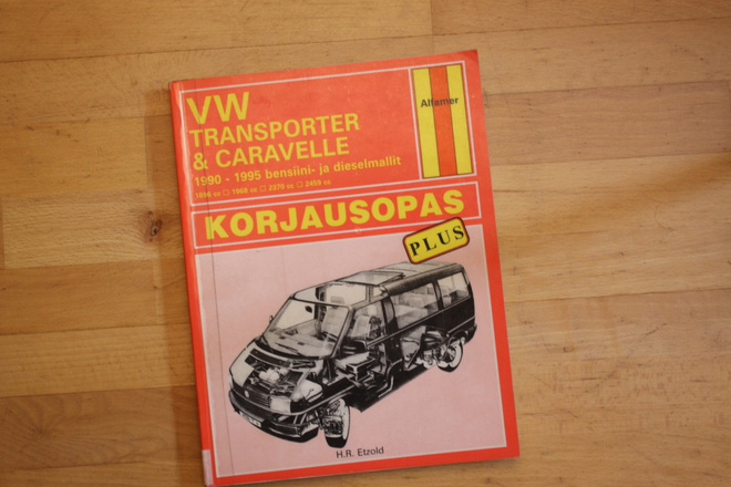 Korjausopas VW Transporter & Caravelle 1990-1995 Bensiini ja