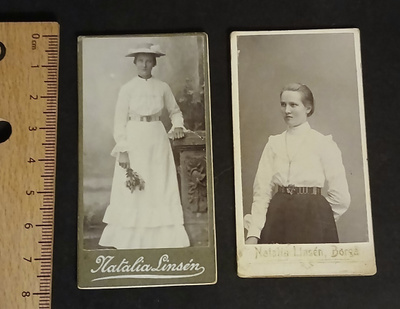 Visiittikortit , Mignon-kortit  , Natalia Linsén , Borgå