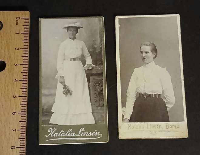 Visiittikortit , Mignon-kortit  , Natalia Linsén , Borgå