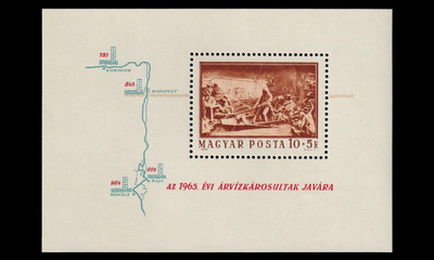 Unkari 2152BL49 ** Tulva-apu blokki (1965)