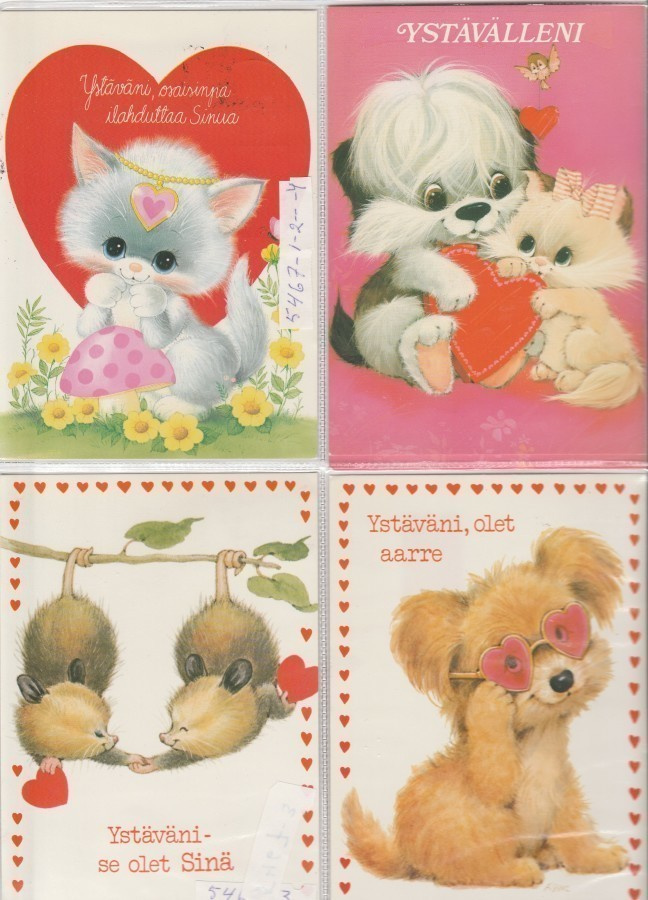 Postikorttierä,   Sarja  5467/1+2+3+4, Erikoisleimat