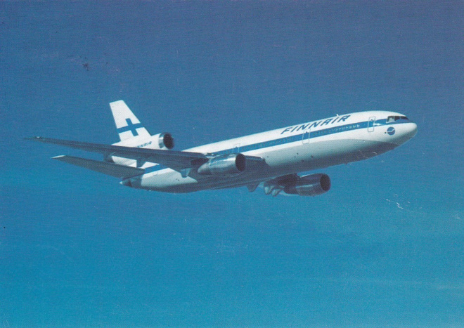 LENTOKONEKORTTI - DC - 10 - FINNAIR - 2
