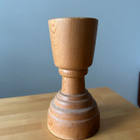 Puinen vintage kynttilänjalka ( 17 cm ) - pikkukuva 1