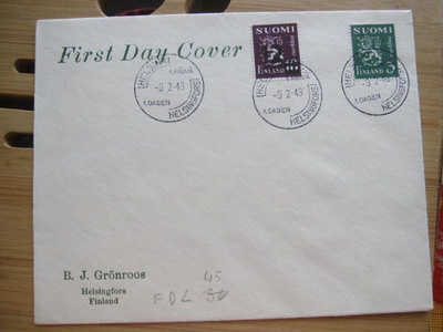 Malli 30 FDC-kuori vuodelta 1948
