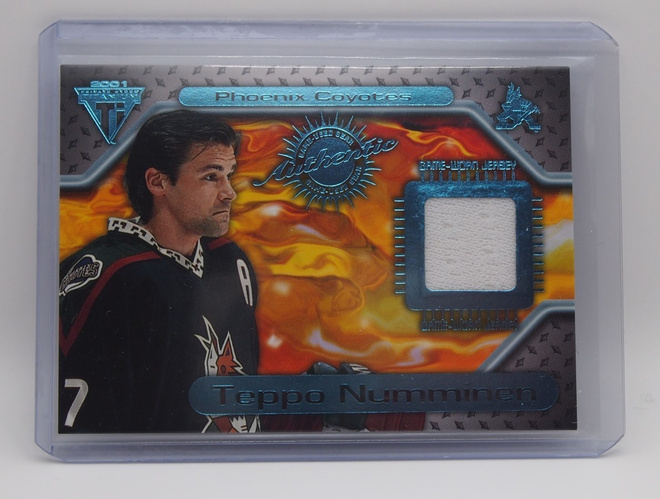 2000-01 Pacific private stock Game used gear Teppo Numminen