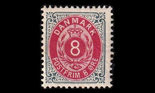 Tanska 25_I_YB ** Käyttösarja 8 öre (12¾) (1875)