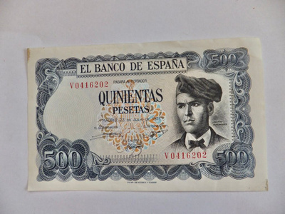 Espanja 500 pesetas 1971 HYVÄ Lähes Pakkasileä