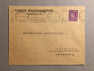 Firmakuori  Turun Rautakauppa Osakeyhtiö 1935