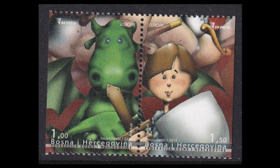 Bosnia-Hertsegovina 567-8DD ** Europa lastenkirjat vihkopari