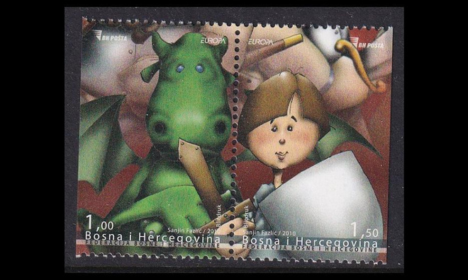 Bosnia-Hertsegovina 567-8DD ** Europa lastenkirjat vihkopari