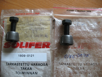 Solifer SM,4-speed, Yläsillan kiilamutterit+pultit.