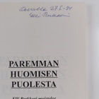 Elli Parkkari : Paremman huomisen puolesta (signeerattu, ... - pikkukuva 3
