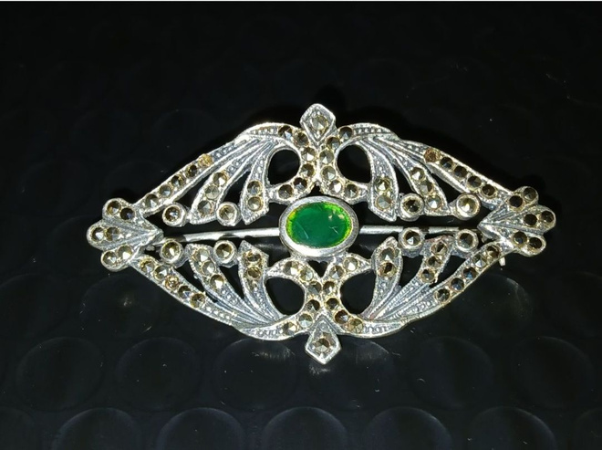 Vintage ART DECO NOUVEAU hopea rintakoru solki rintanula