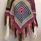 Alina´s Handmade käsin virkattu Poncho monivärinen - pikkukuva 2