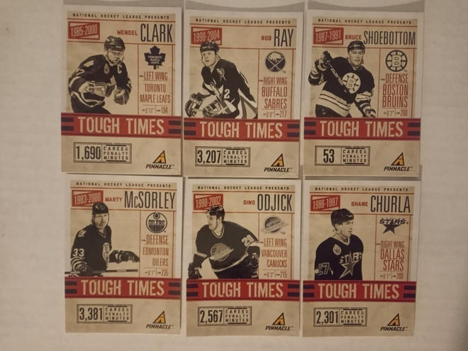 2011-12 Pinnacle Tough Times kortit 1€ kpl