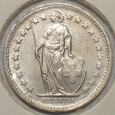 Switzerland. 1/2 franc 1971.
